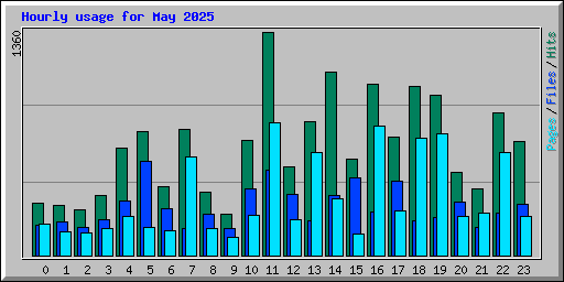 Hourly usage for May 2025