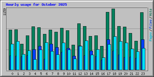 Hourly usage for October 2025
